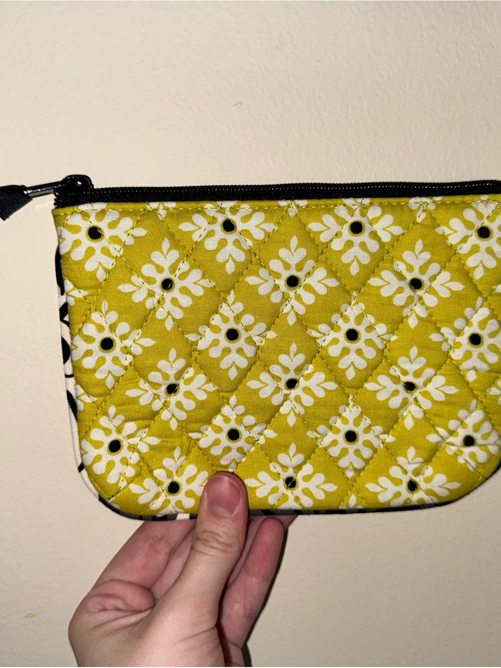 Vera Bradley Quilted Floral Zip Pouch - Yellow